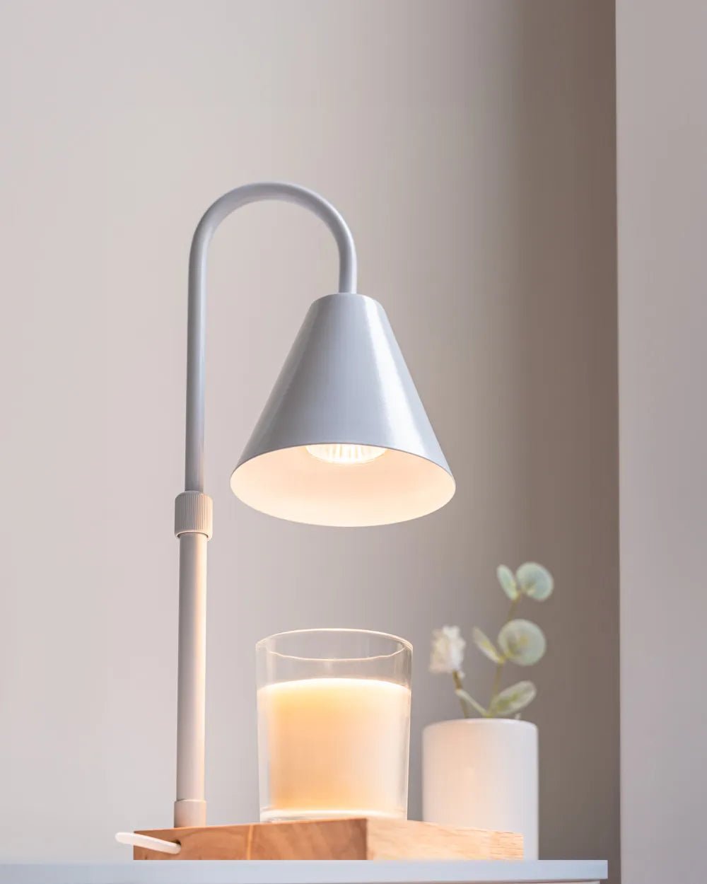 Lampara para velas - Blanco - Misswood