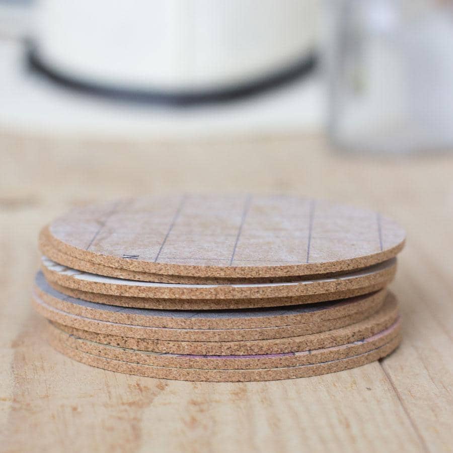 10 Posavasos de corcho Recuperados - Misswood