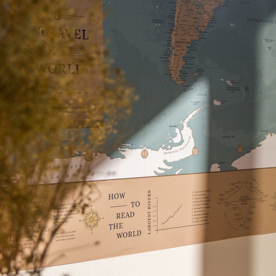 Lámina Mapamundi - Woody Map Poster - Misswood