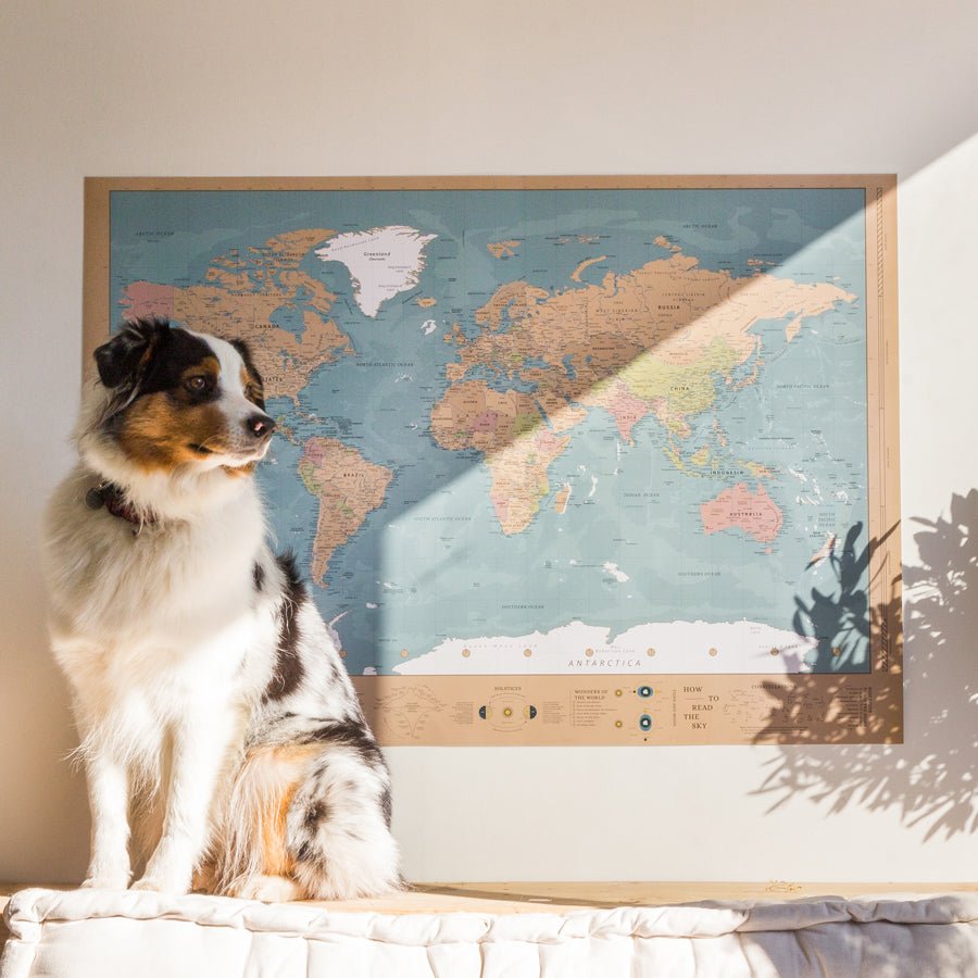 Lámina Mapamundi - Woody Map Poster - Misswood