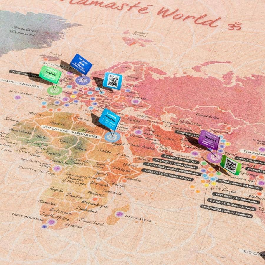 Mapa de corcho - Woody Map Namasté World - Misswood