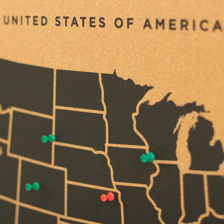 Mapa de corcho - Woody Map Natural EE.UU. - Misswood