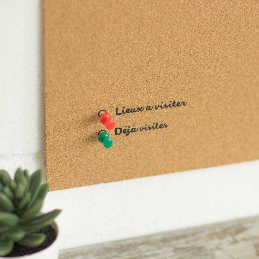 Mapa de corcho - Woody Map Natural Francia - Misswood