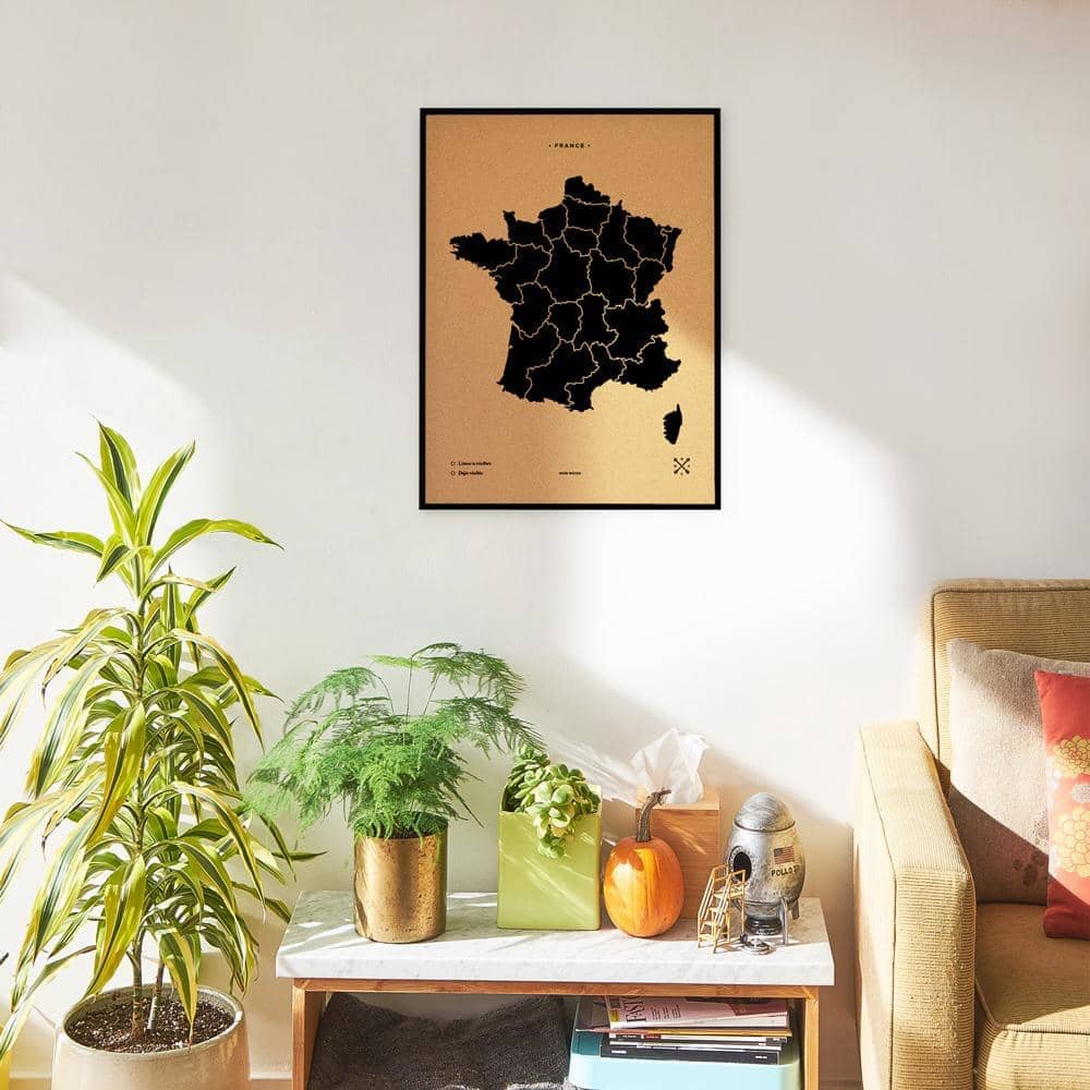 Mapa de corcho - Woody Map Natural Francia - Misswood